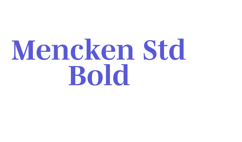 Mencken Std Bold Font