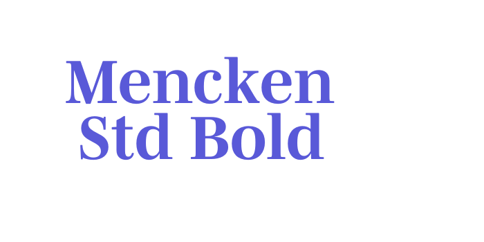 Mencken Std Bold Font Download