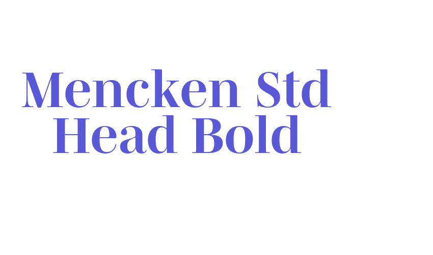 Mencken Std Head Bold Font Download