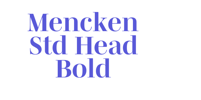 Mencken Std Head Bold Font Download