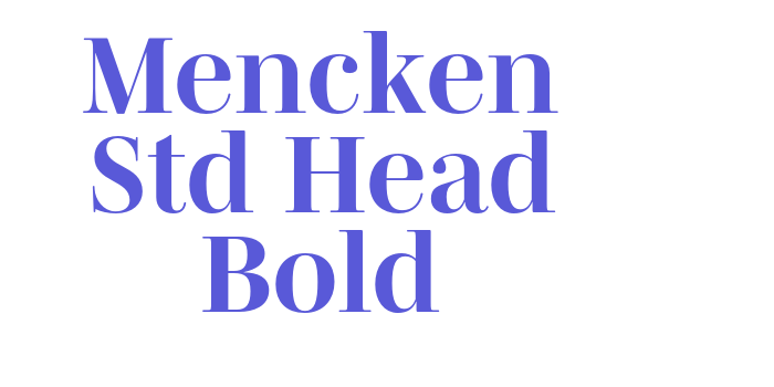 Mencken Std Head Bold Font