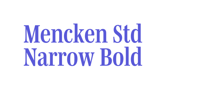 Mencken Std Narrow Bold Font Download