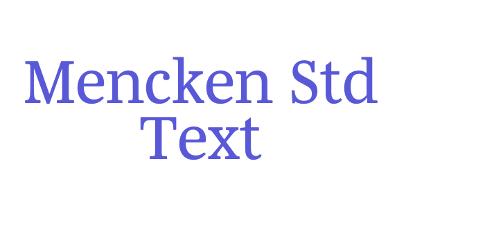 Mencken Std Text Font Download