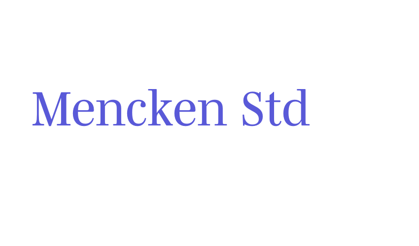 Mencken Std Font Download