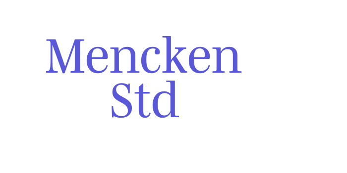 Mencken Std Font