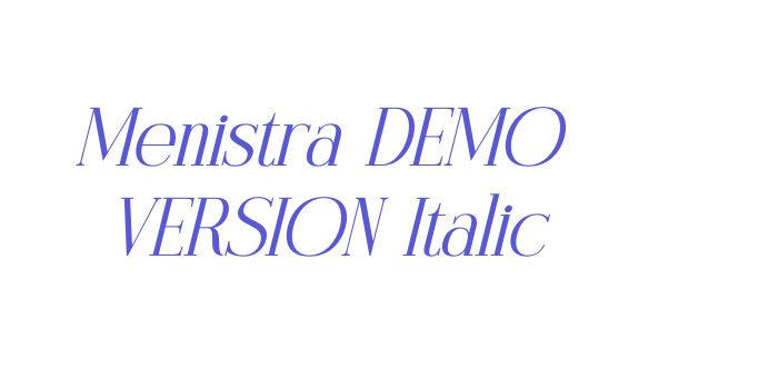 Download Menistra DEMO VERSION Italic Font