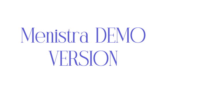 Download Menistra DEMO VERSION Font