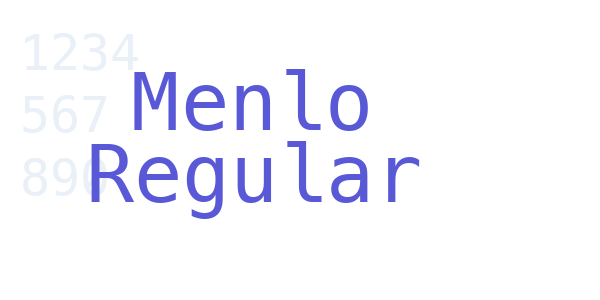 Menlo Regular font free