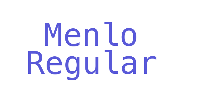 Menlo Regular Font