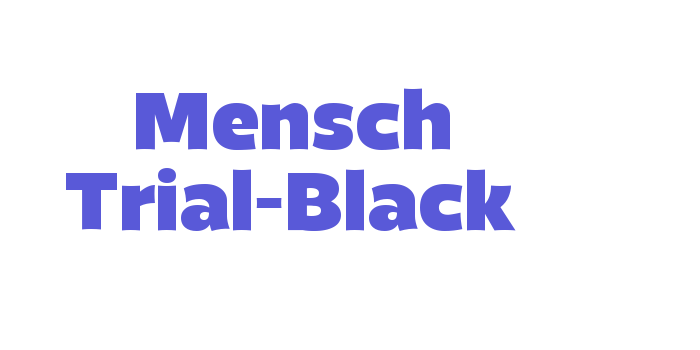 Mensch Trial-Black Font Download