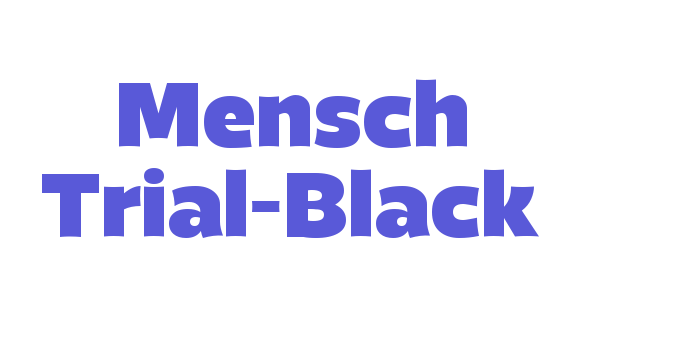 Mensch Trial-Black Font