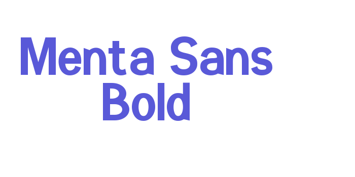 Menta Sans Bold Font