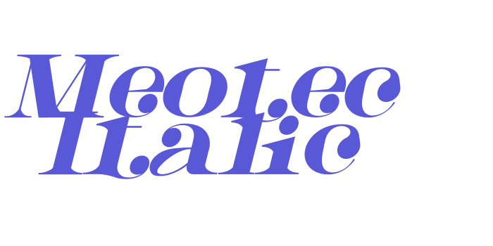 Meotec Italic Font Download