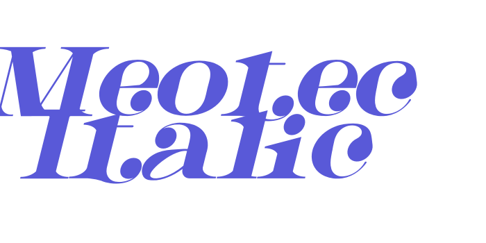 Meotec Italic Font