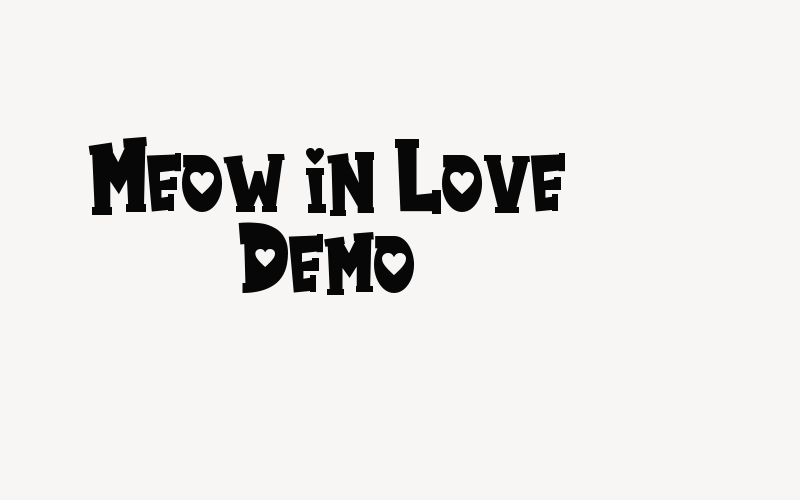 Meow in Love Demo Font