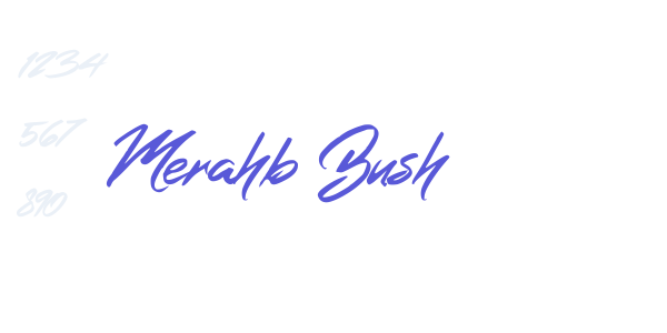 Merahb Bush font free