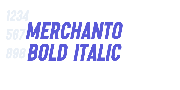 Merchanto BOLD Italic font free