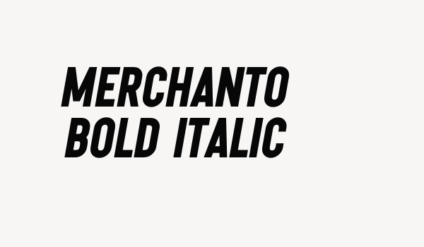 Merchanto BOLD Italic Font