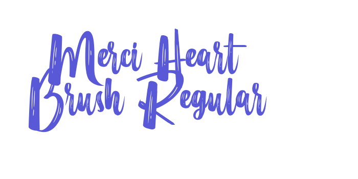 Merci Heart Brush Regular Font Download