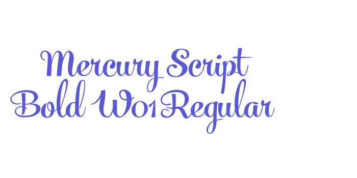 Mercury Script Bold W01 Regular Font Download