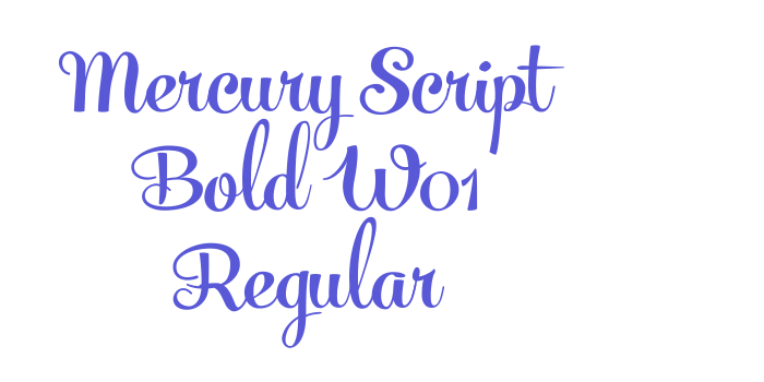 Mercury Script Bold W01 Regular Font