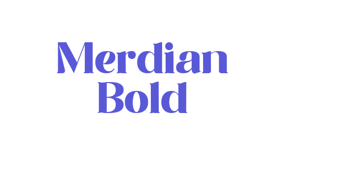 Merdian Bold Font Download