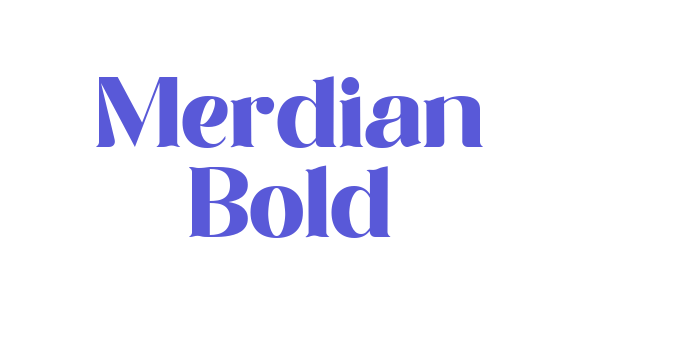 Merdian Bold Font