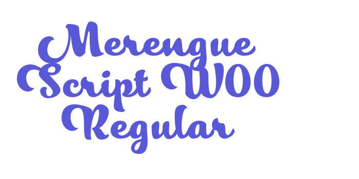 Merengue Script W00 Regular Font Download