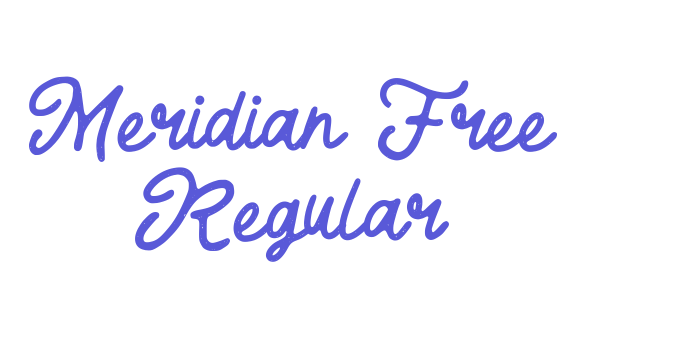 Meridian Free Regular Font