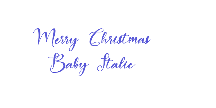 Merry Christmas Baby Italic Font Download