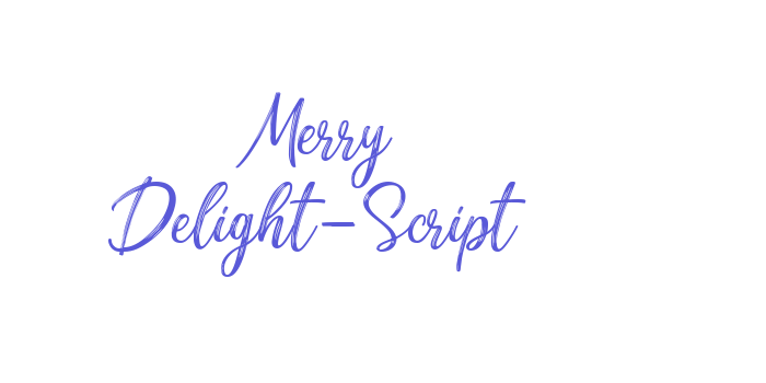 Merry Delight-Script Font Download