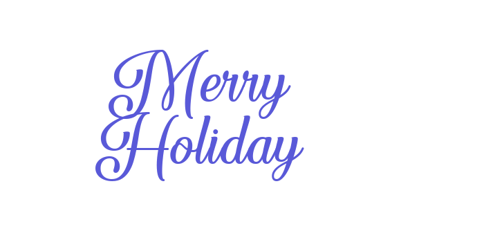 Merry Holiday Font