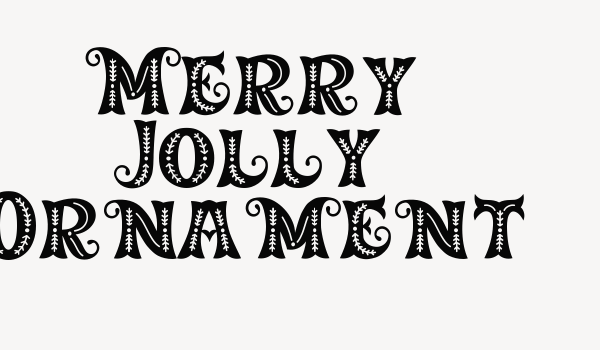 Merry Jolly Ornament Font