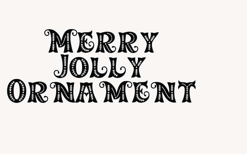 Merry Jolly Ornament Font