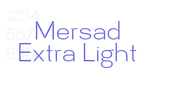 Mersad Extra Light font