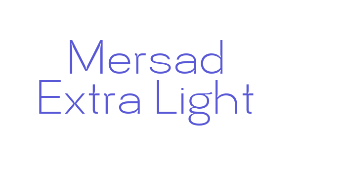 Download Mersad Extra Light Font