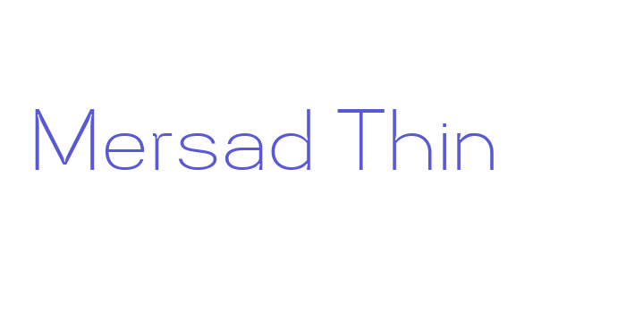 Download Mersad Thin Font