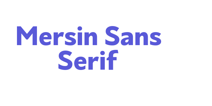 Mersin Sans Serif Font Download