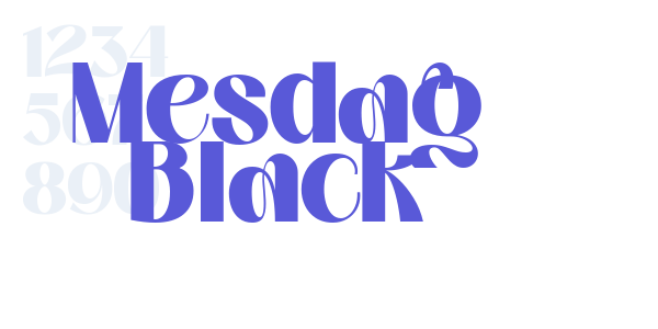 Mesdag Black font free