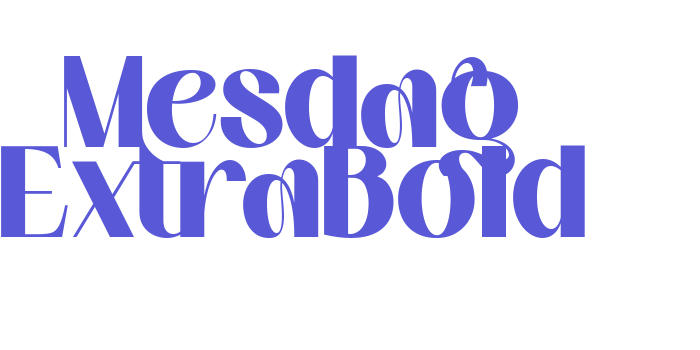 Mesdag ExtraBold Font