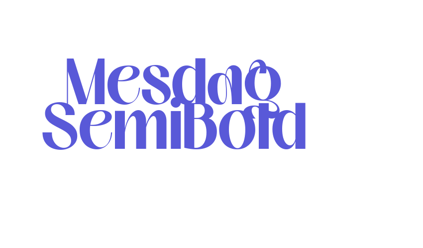 Mesdag SemiBold Font Download