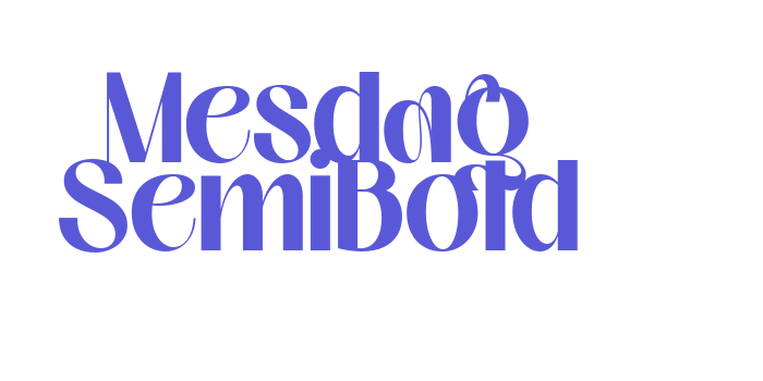 Mesdag SemiBold Font Download