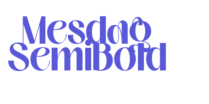 Mesdag SemiBold Font