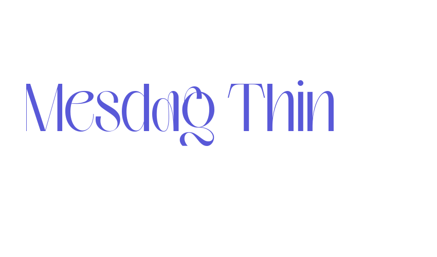 Mesdag Thin Font Download