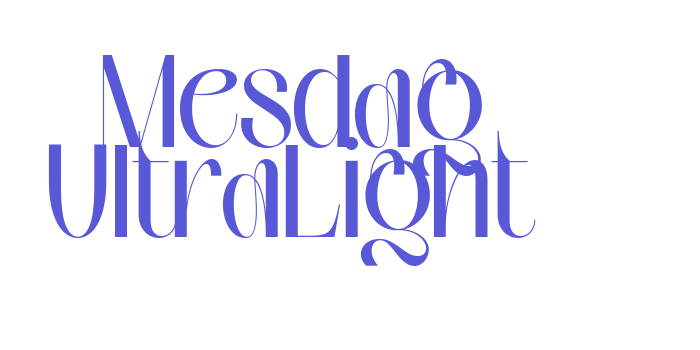 Mesdag UltraLight Font