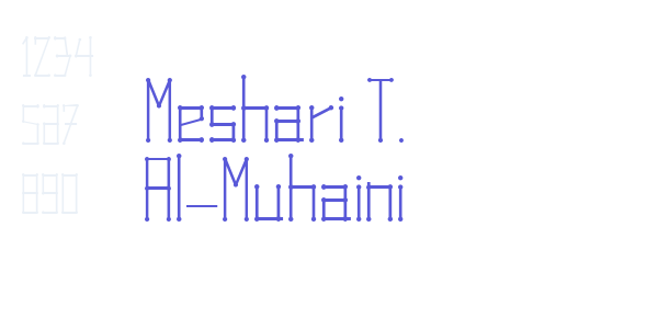 Meshari T. Al-Muhaini font