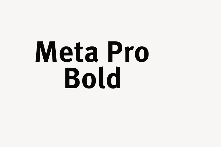 Meta Pro Bold font download