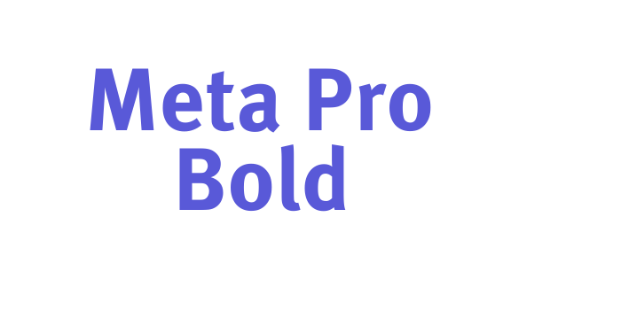 Meta Pro Bold Font