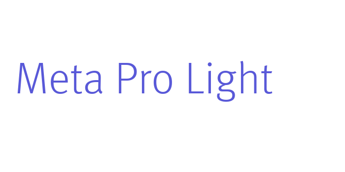 Meta Pro Light Font Download