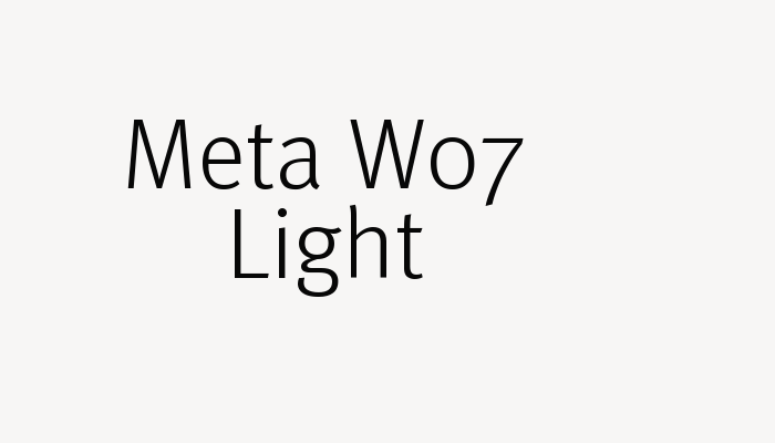 Meta W07 Light font download